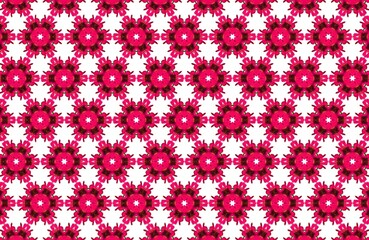 Crimson Floral Pattern Elegant Repeating Design for Textile, Wallpaper, and Backgrounds
