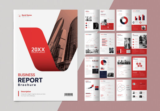 Minimalist Corporate Business Report Brochure Template