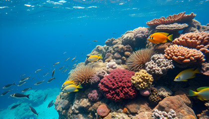 coral reef and fish