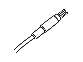 Beautiful fiber optic cable stock icon in minimal vector