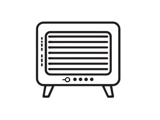 Clean minimal food dehydrator icon in modern line artwork