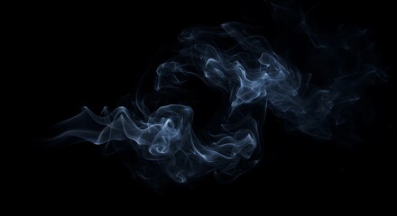 Fototapeta premium Abstract smoke design on a black background.