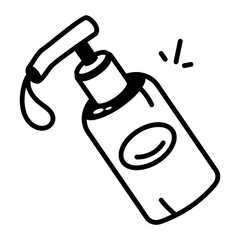 A doodle style icon showing moisturiser
