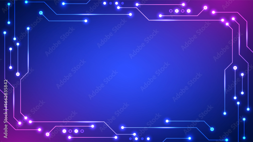 Poster digital background. futuristic circuits concept. design from abstract data network system and techno