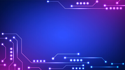 Digital technology background. Futuristic circuits data concept. Design from flow network system and technology.