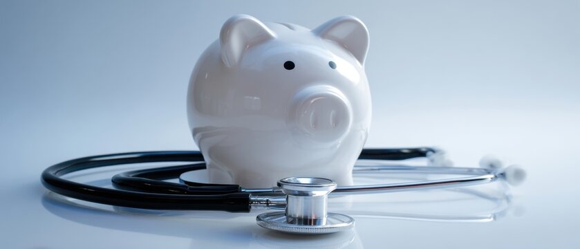The piggy bank symbolizing the intersection of health and financial wellness.