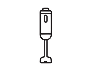 Professional Hand Blender Icon with Elegant Minimalist Design