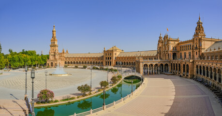 Plaza de Espana (Spain square), Seville famous landmark, Andalusia, Spain