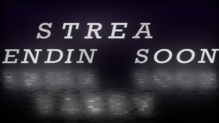 Cinematic Retro Style "STREAM ENDING SOON" Text Animated Overlay for live streaming with Reflective Live Floor.