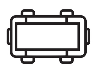 Elegant minimalist junction box stock icon clean design