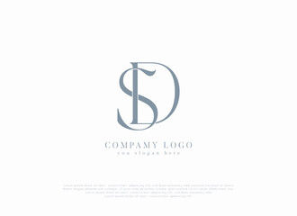 SD initial letters monogram logo for business