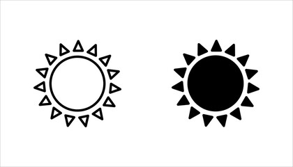 Sun simple icons collection. Sunset icon collection. Vector Eps 10	
