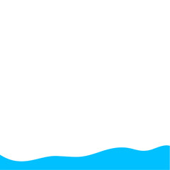 Fototapeta premium Light Blue Wave Border