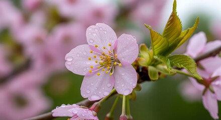 Obraz premium Cherry Blossom Flowers in Spring Bloom