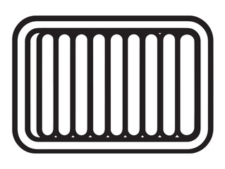 Minimalist oil filled radiator vector design in modern clean style