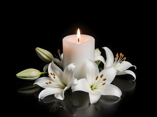 Single Trauer candle – Symbol of grief and hope