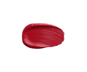 Vibrant red lipstick smear for beauty ads, cosmetic promotions, or makeup tutorials that need a touch of bold color and undeniable style