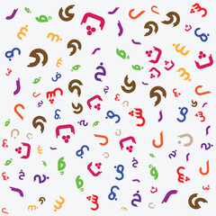 Arabic calligraphy Background Design colorfully