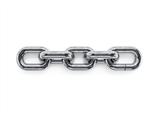 Obraz premium Steel chain links against white background