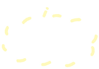 Pastel Yellow Cute Speech Balloon Clipart – Hand Drawn Bubble Sticker for Diary Decoration PNG