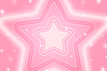Abstract star holographic blurred glowing pastel pink gradient background