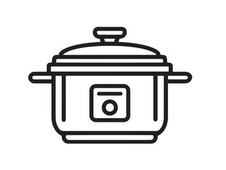 Sleek Pressure Cooker Kitchen Appliance Stock Vector