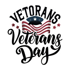 Obraz premium American veterans day clip art with white background