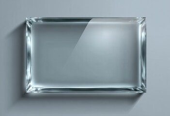 Empty rectangular glass display