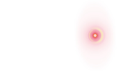 A bright light flares with a soft, diffused glow in a vivid red hue, emanating energy