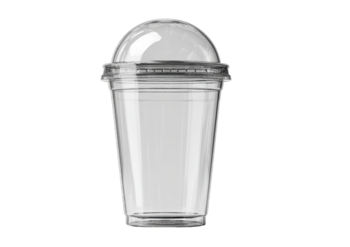 Clear plastic cup with dome lid (1)
