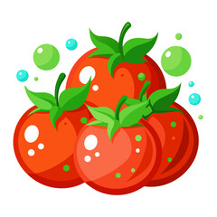 tomato with drops