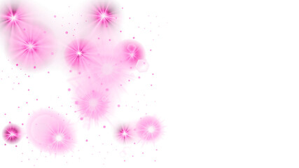 Abstract representation of radiant pink stars creating a visual spectacle. The stars, with their bursts of light, evoke a sense of wonder and cosmic beauty.