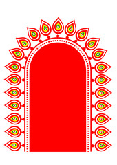 chalchitra design,Durga puja chalchitra icon,durgapuja banner,Durga puja bengali hindu festival border vector free images	