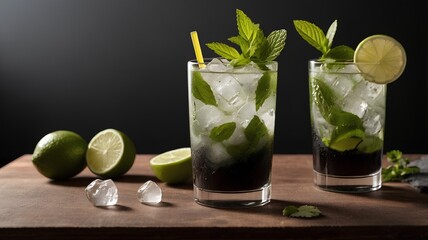mojito cocktail with lime