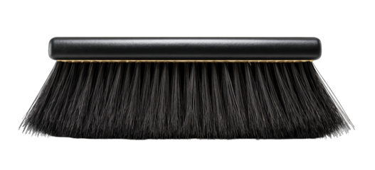 Black cleaning brush with long bristles