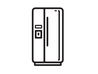 Minimalist Refrigerator Icon Artwork in Vector Stock Style