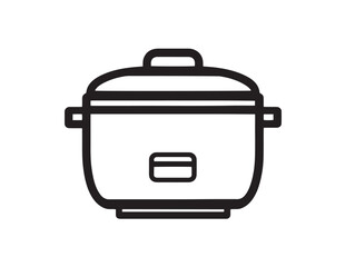 Minimalist Rice Cooker Vector Artwork for Kitchens