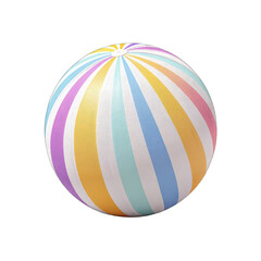 Fototapeta premium Pastel-striped sphere, whimsical design