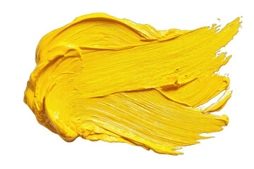 Vibrant yellow paint smear