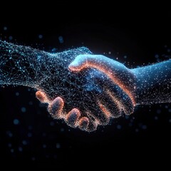 A glowing blue fractal galaxy motion design creates an abstract background with space texture featuring bright magic electricity and nebula stars