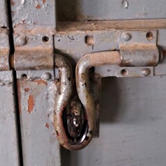 old iron padlock