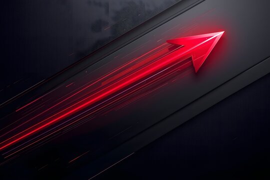 Abstract red light arrow direction on dark grey design modern luxury futuristic background vector illustration