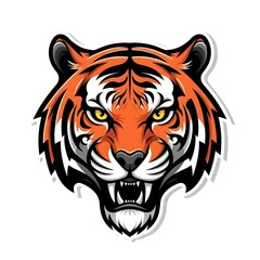 Tiger Head Vinyl Style Vector