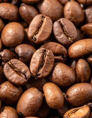 Fototapeta premium Close-up of roasted coffee beans