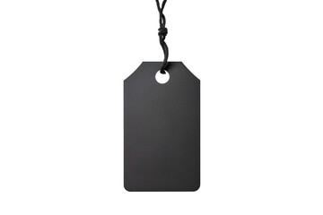 Fototapeta premium Blank Black Tag on a transparent background