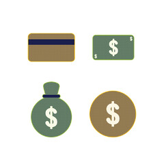 Money icon set vector illustration