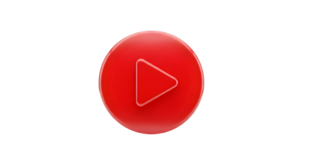 A red play button on a plain black background    .ai generative, transparent background, white background. isolated on white background, png, jpeg, jpg.