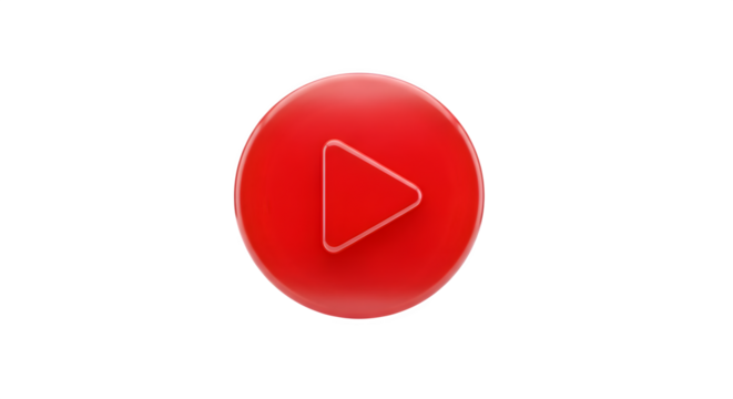 A red play button on a plain black background    .ai generative, transparent background, white background. isolated on white background, png, jpeg, jpg.
