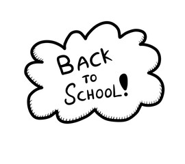 Cartoon Stylized Back to School Cloud Doodle