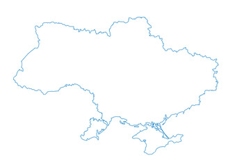 Vector drawing. Map of Ukraine